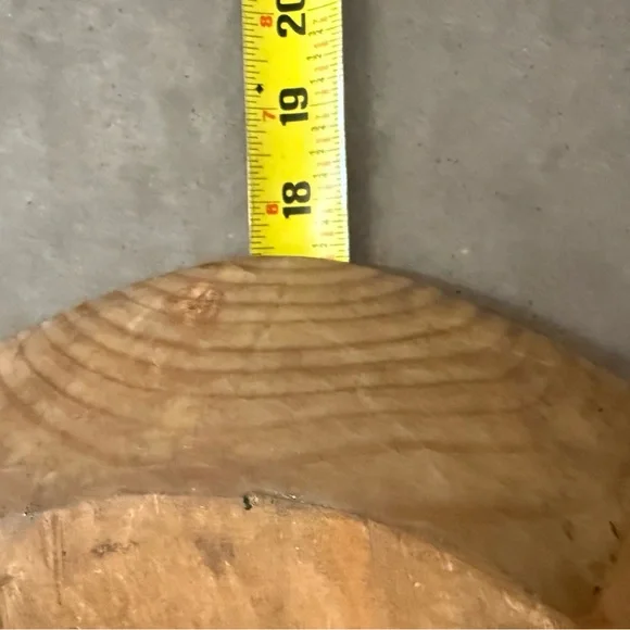 Hand Carved Solid Wood Rectangular Dough Bowl 17-1/2” x 8-1/2” - Picture 6 of 9